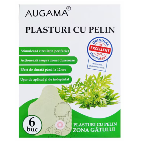 Dispozitive Medicale - Plasturi cu pelin pentru zona gatului, 6 bucati - Augama