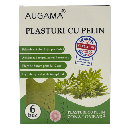 Dispozitive Medicale - Plasturi cu pelin pentru zona lombara, 6 bucati - Augama