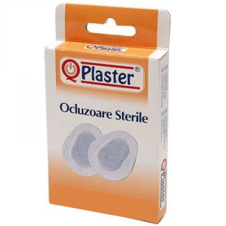Comprese si Plasturi pentru Rani - Plasturi oculari sterili - adulti, 10 bucati - Qplaster