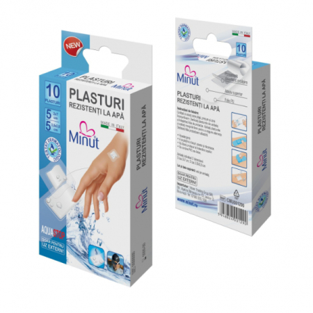 Comprese si Plasturi pentru Rani - Plasturi rezistenti la apa, 10 bucati - Minut