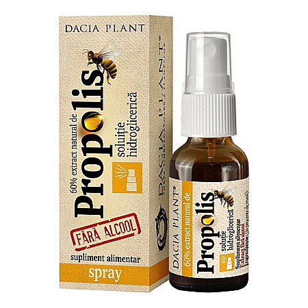Propolis fara alcool spray, 20 ml - Dacia Plant
