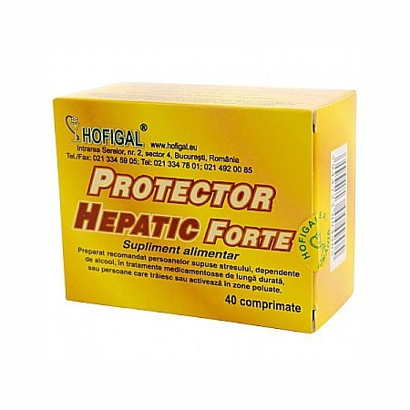 Vitamine si Suplimente - Protector Hepatic Forte, 40 comprimate - Hofigal