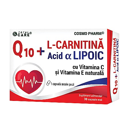 Q10 + L-carnitina si acid lipoic, 30 capsule - Cosmopharm