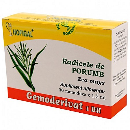 Tincturi si Gemoderivate - Gemoderivat Radicele de Porumb, 30 monodoze x 1.5 ml - Hofigal