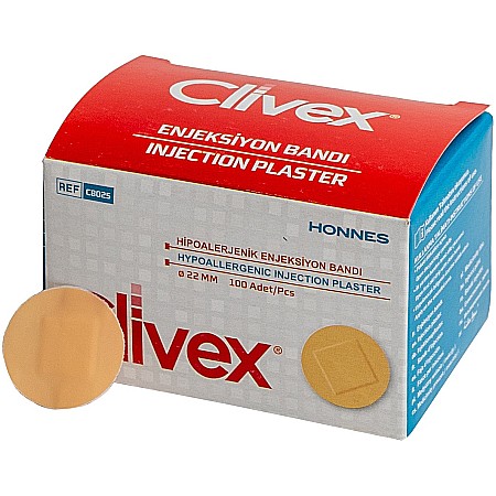 Comprese si Plasturi pentru Rani - Plasturi rotunzi post injectii Clivex, 25mm, 100 bucati