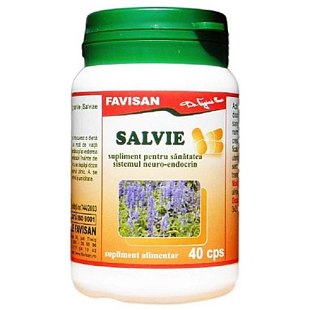 Sistem Endocrin - Salvie, 40 capsule - Favisan