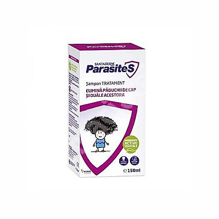 Ingrijire Copii - Sampon Tratament Impotriva Paduchilor Santaderm cu Pieptan, 150 ml - Viva Pharma