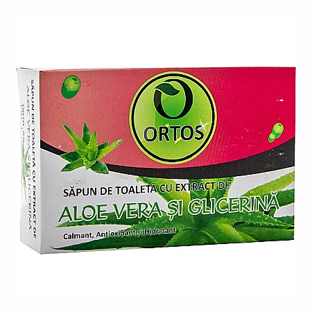 Sapun - Sapun Aloe Vera si Glicerina, 100 g - Ortos