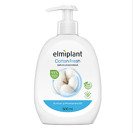 Sapun - Sapun lichid cu lapte de bumbac, 500 ml - Elmiplant