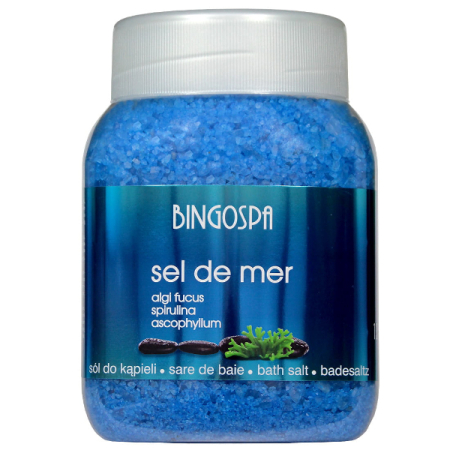Geluri Creme si Uleiuri de Dus - Sare baie cristale cu fucus si spirulina, 1350 g - BingoSpa