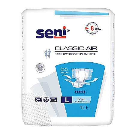 Incontinenta Urinara - Scutece Classic Air marimea L, 10 bucati - Seni