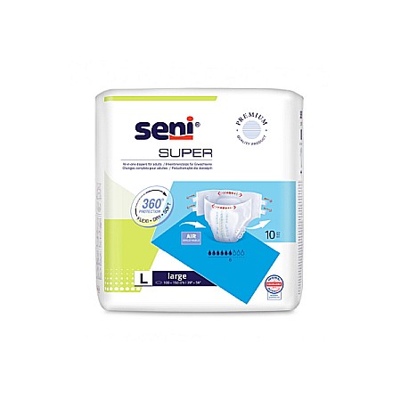 Incontinenta Urinara - Scutece Super Seni marimea L, 10 bucati - Seni