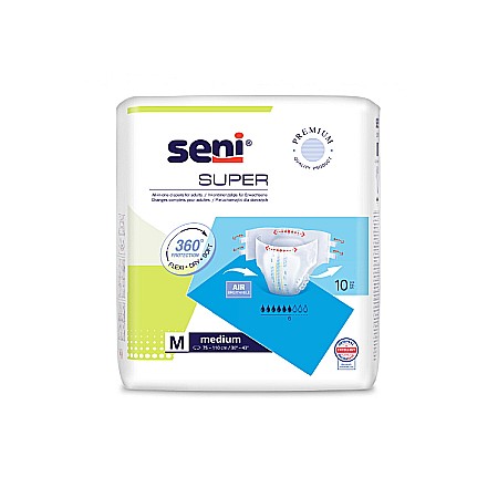 Incontinenta Urinara - Scutece Super Seni marimea M, 10 bucati - Seni