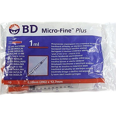 Seringi 1ml insulina cu ac fix G29 - Becton Dickinson [2]