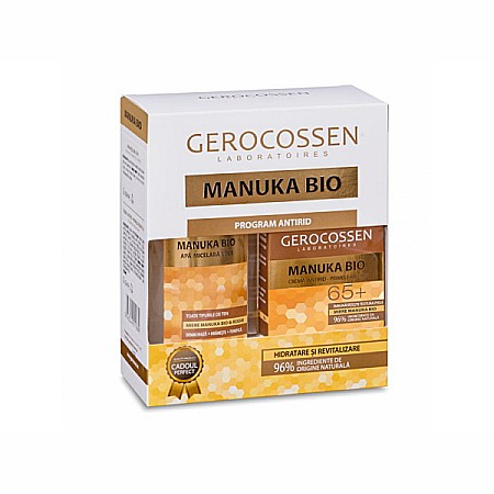 Ingrijire Fata - Set Manuka Bio, crema reparatoare 65+ cu apa micelara - Gerocossen