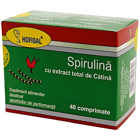 Imunitate - Spirulina cu Extract Total de Catina, 40 comprimate - Hofigal
