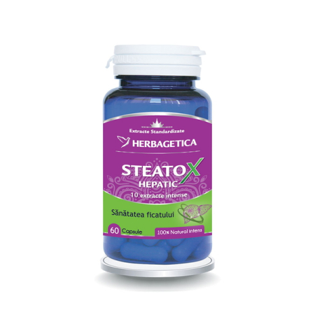Protectie si Detoxifiere Hepatica - Steatox Hepatic, 60 capsule - Herbagetica