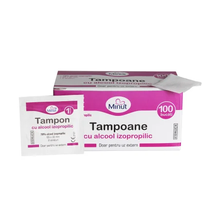 Dispozitive Medicale - Tampoane Minut cu 70% alcool izopropilic, 100 buc