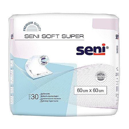Incontinenta Urinara - Traverse absorbante Soft Super 60x60 cm, 30 bucati - Seni