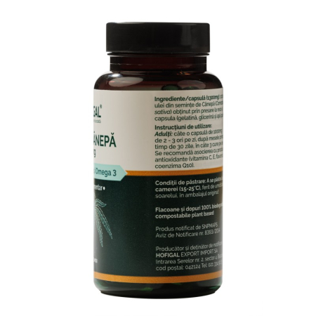 ULEI CANEPA 1000MG 60 capsule – Hofigal [2]