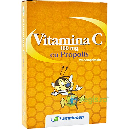 Imunitate - Vitamina C Propolis 180 mg, 24 comprimate - Amniocen