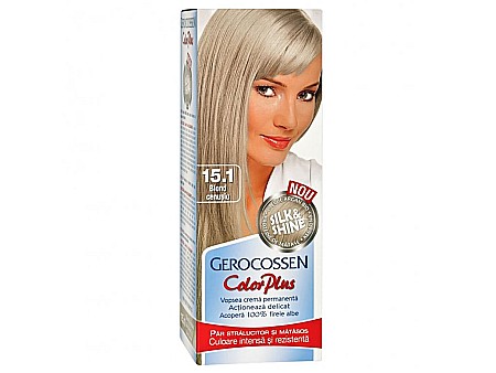 Vopsea Par - Vopsea de par Silk&Shine 15.1 Blond Cenusiu - 50 ml - Gerocossen Color Plus