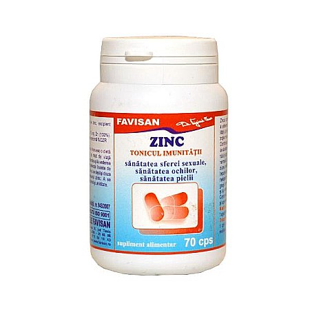 Imunitate Adulti - Zinc 10 mg, 70 capsule - Favisan