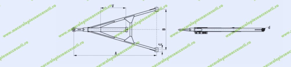 Protap Remorca reglabil 2400-1700/1300/100/30 Ochet 50mm, 32Tone [3]