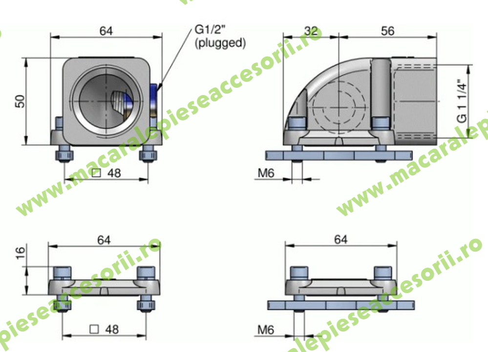 Set racorduri cu sina ASA TT Rail 1 1/4" ILLZSET5G32 [3]