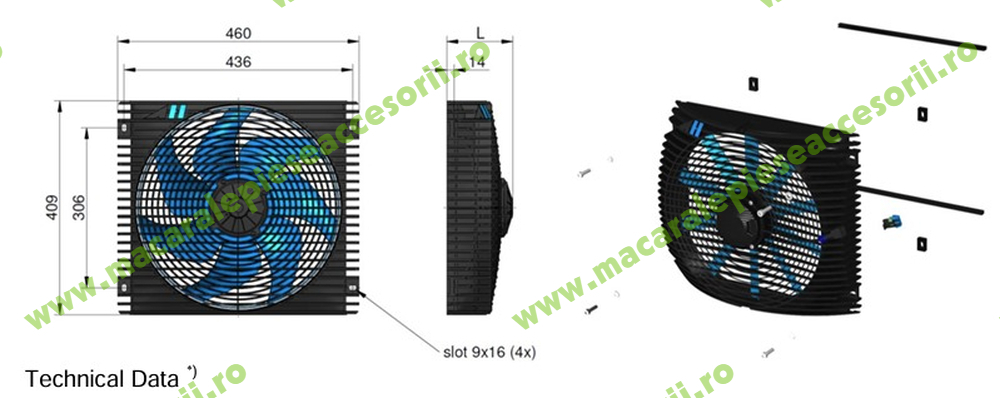 Ventilator Fan Kit 0385 12V DC ILLELE0385A1 Asa Hydraulik TT16,25, ASA 0176-0256 [4]