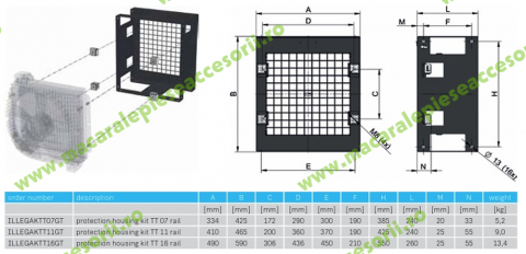 Carcasa de protectie cu grilaj pentru racitor TT16 ILLEGAKTT16GT [1]