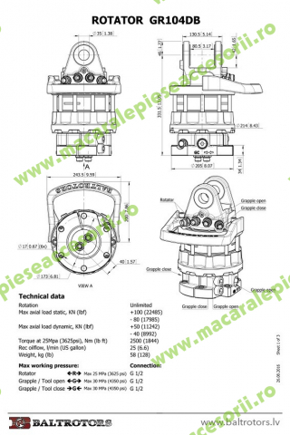Rotator macara 10t Baltrotors GR104DB [1]