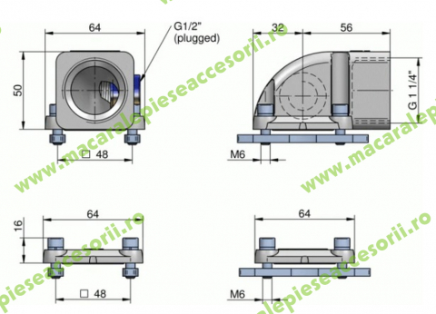Set racorduri cu sina ASA TT Rail 1 1/4" ILLZSET5G32 [2]
