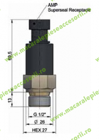 Termostat - senzor de temperatura 60°C  pentru radiator ASA 12-24V ILLZTH6069K [4]