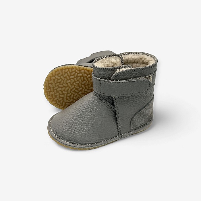 Cizme Bebelusi Piele Naturala All Grey [2]