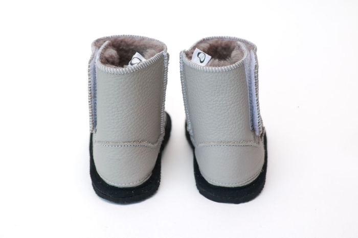 Cizme copii Piele Naturala Gri Deschis [3]