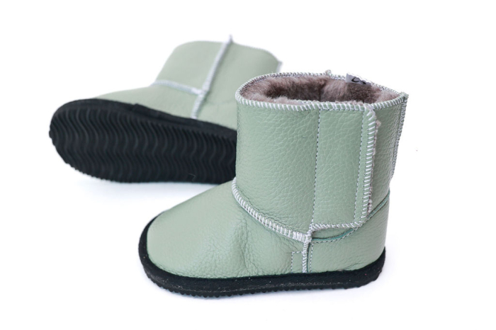 Cizme Copii Piele Naturala Verde deschis [4]