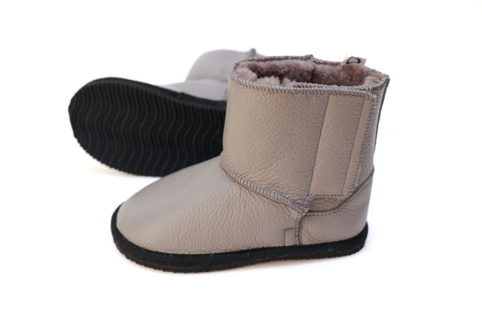 Cizme Copii Piele Naturala Bej [4]