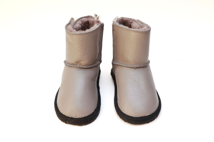 Cizme Copii Piele Naturala Bej [5]