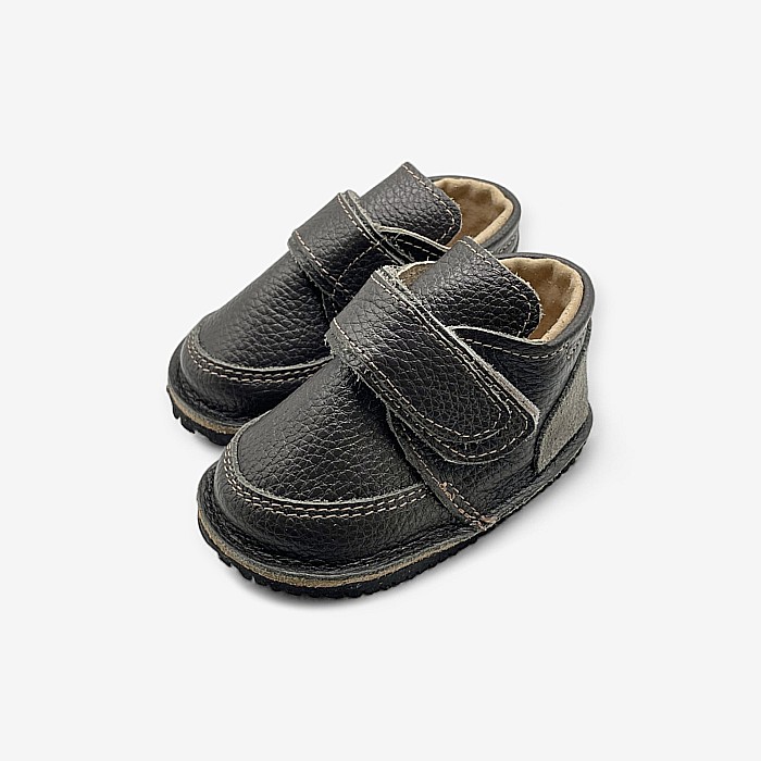Ghete Copii Piele Naturala Dark Grey [1]
