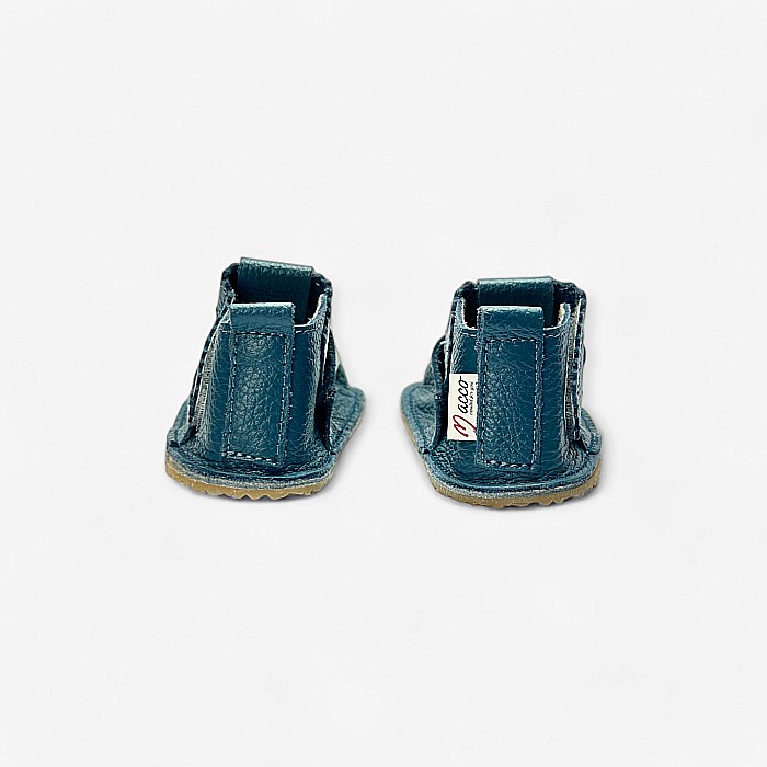 Pantofi din piele naturală de culoare albastră [3]