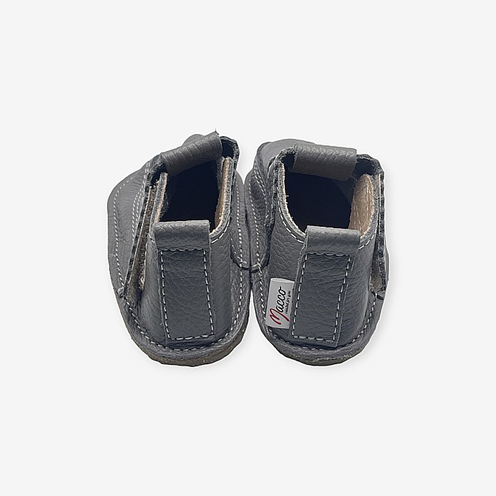 Pantofi Primii Pasi Piele Naturala All Grey - Încălțăminte Copii Macco [2]