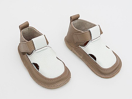 Sandale - Sandale Bej si Alb - Детская Обувь Macco