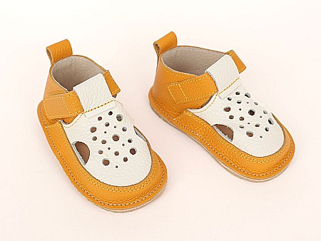 Sandale - Bubble Mustar cu Alb - Детская Обувь Macco