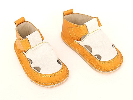 Sandale - Sandale Mustar cu Alb - Детская Обувь Macco