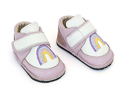Ghete - Ghete brant Mov cu alb si Curcubeu - Детская Обувь Macco