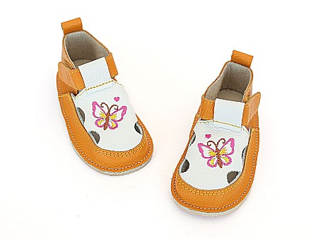 Sandale Mustar cu Alb si Fluture - Încălțăminte Copii Macco [1]