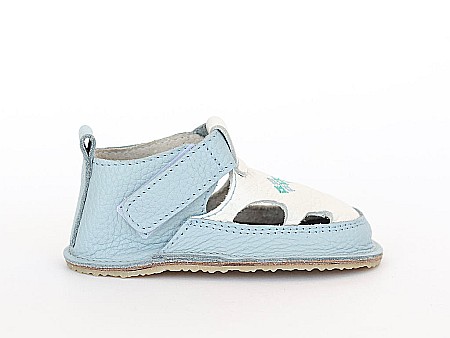 Sandale Traditional, albastru Bleo cu alb - Детская Обувь Macco [3]