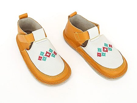 Pantofi - Pantofi Traditional Mustar cu alb - Încălțăminte Copii Macco