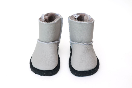 Cizme copii Piele Naturala Gri Deschis [1]